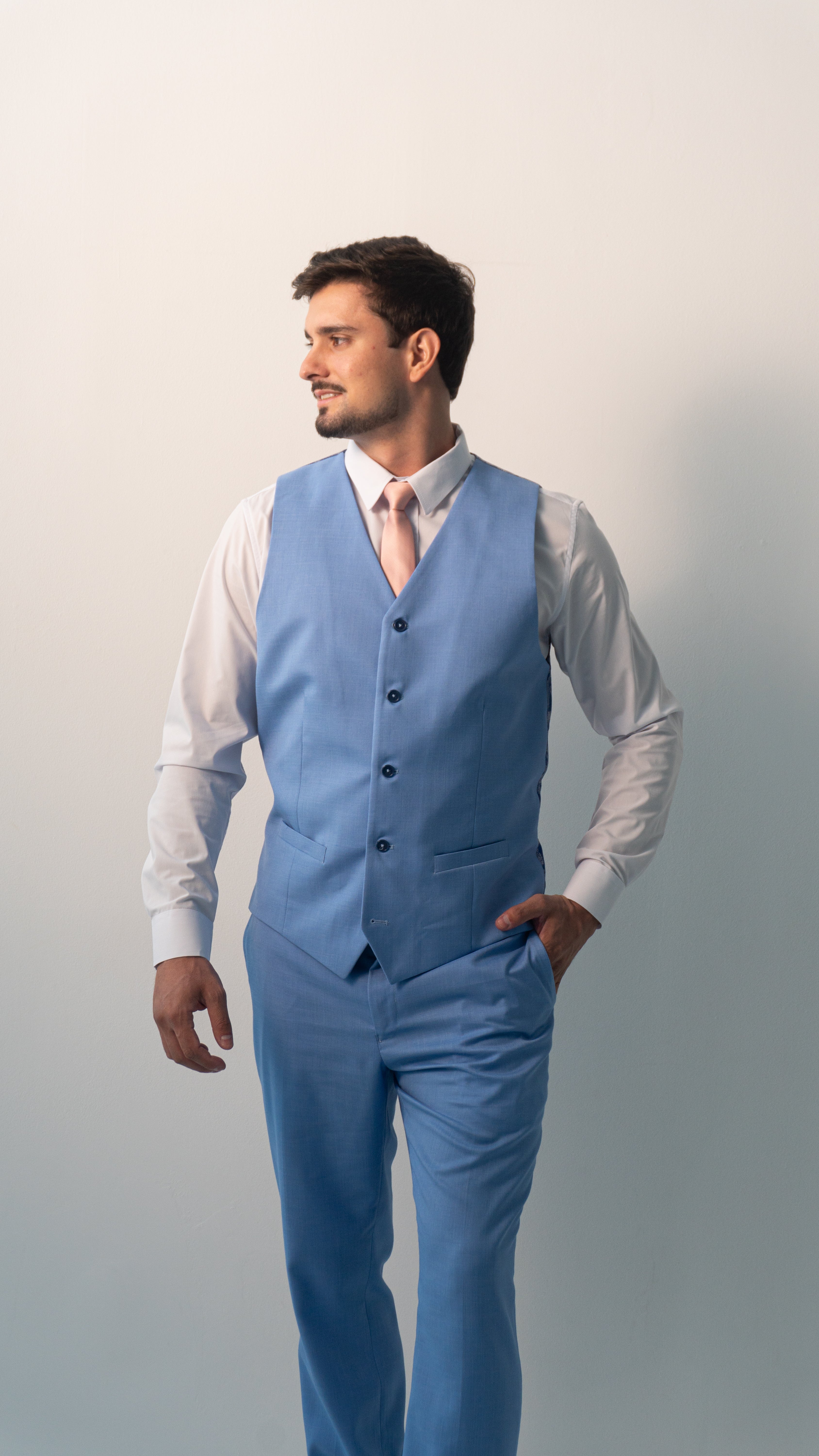 Calça Social Azul
