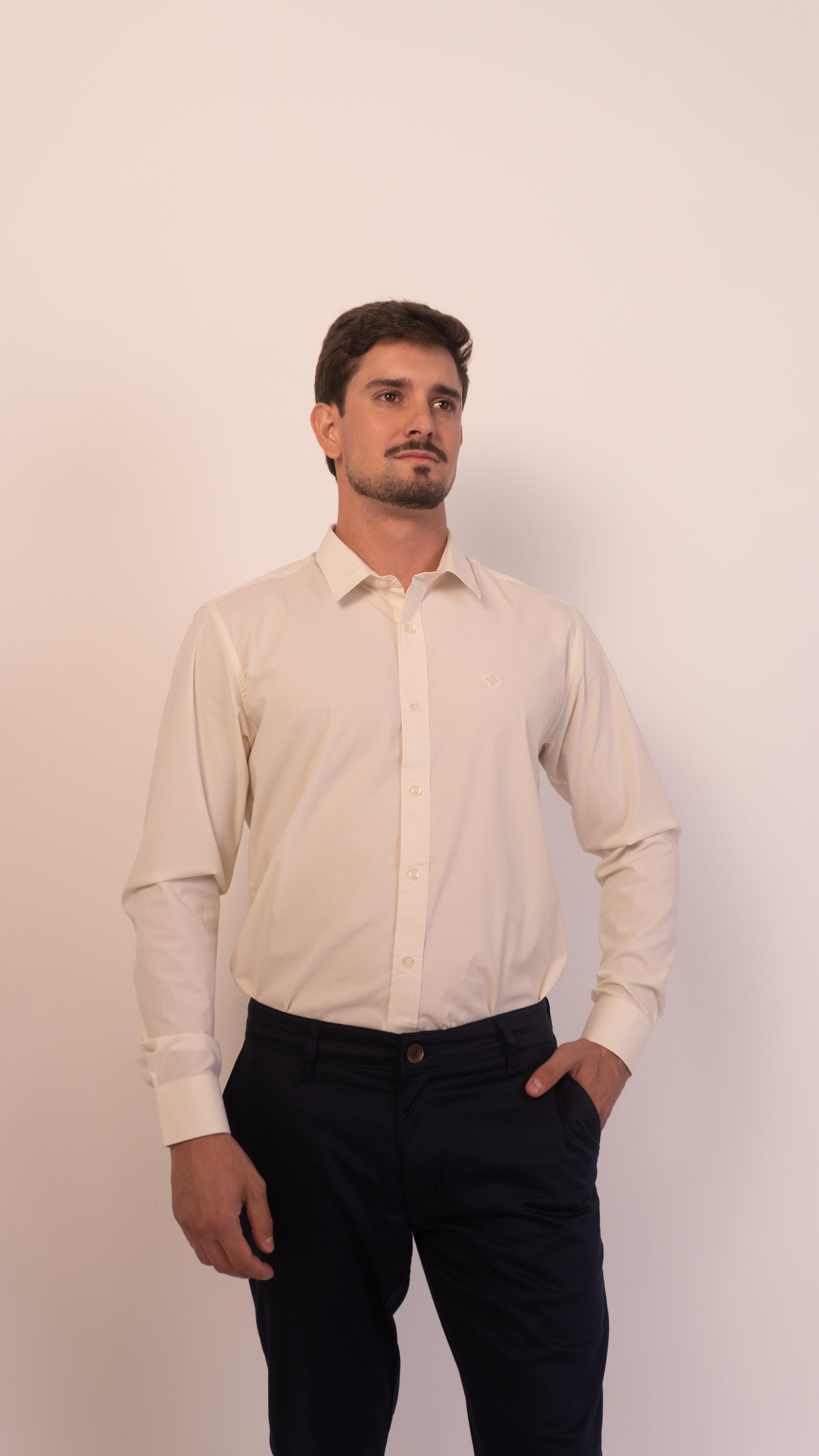 Camisa Social Bege