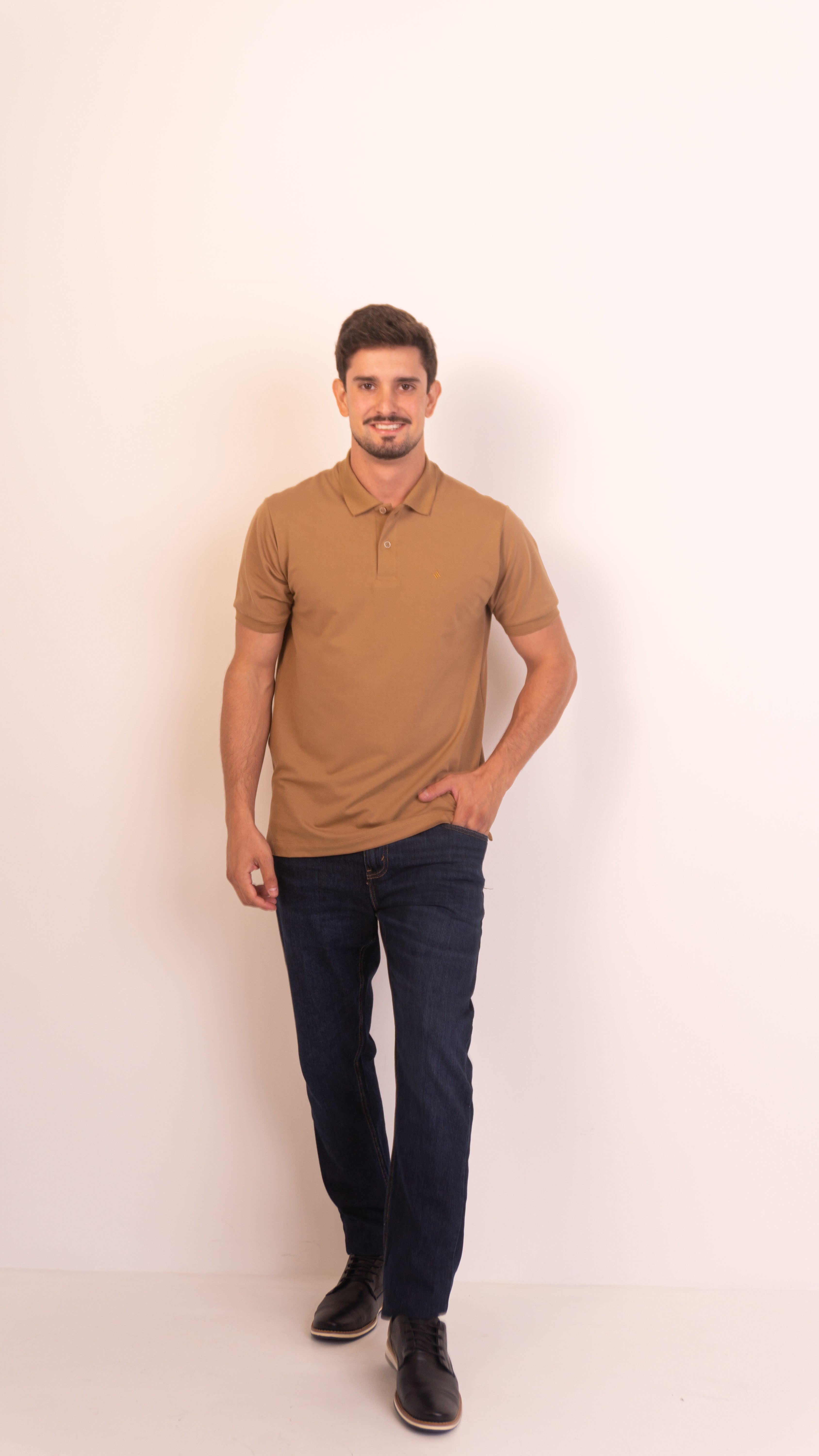 Camisa Polo Areia
